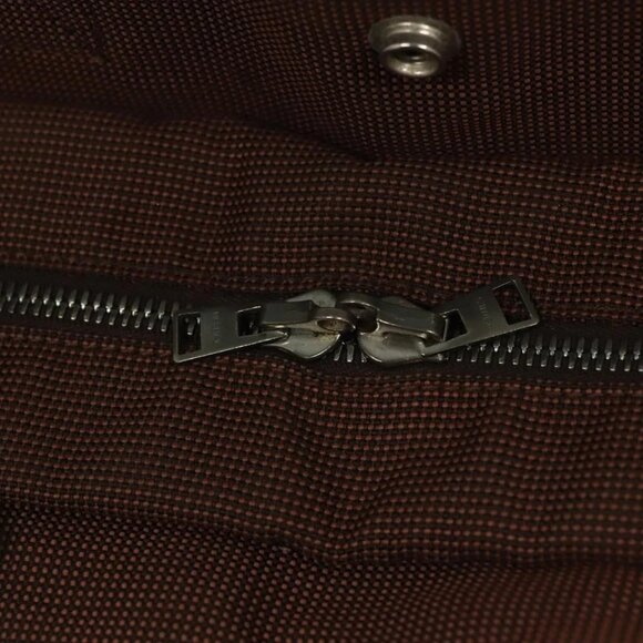 HERMES Her Line MM Tote Bag Canvas Brown Silver Auth - Picture 12 of 16